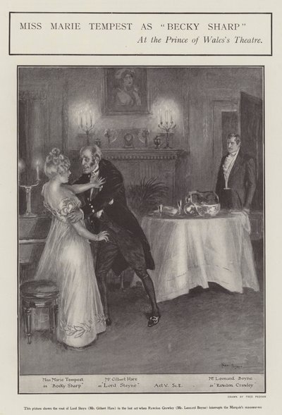 Mlle Marie Tempest en Becky Sharp au Prince of Wales