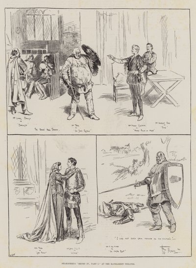 Henry IV de Shakespeare, partie I au Haymarket Theatre - Frederick Pegram