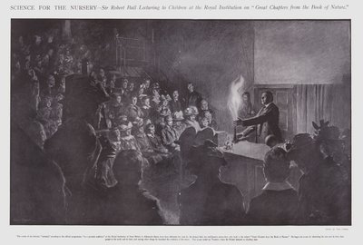 Sir Robert Ball donnant une conférence aux enfants à l