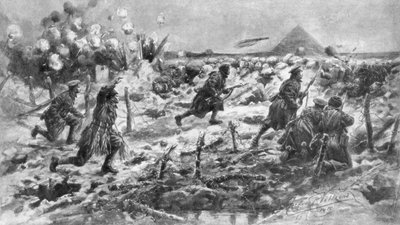 Attaque britannique à la baïonnette et à la grenade, Neuve-Chapelle, France, 10 mars 1915, 1926 - Frederick Villiers