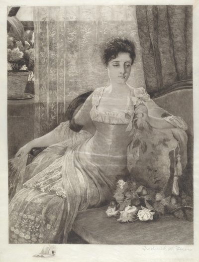 Sans titre (Fille sur un canapé) - Frederick W. Freer