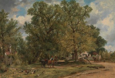Paysage avec cottages - Frederick W. Watts