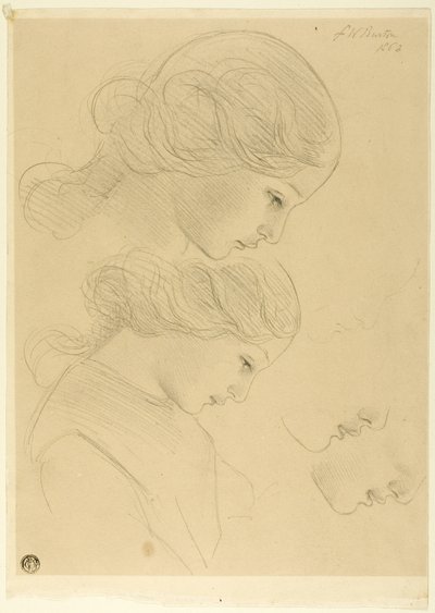 Esquisses de profil de femme - Frederick William Burton