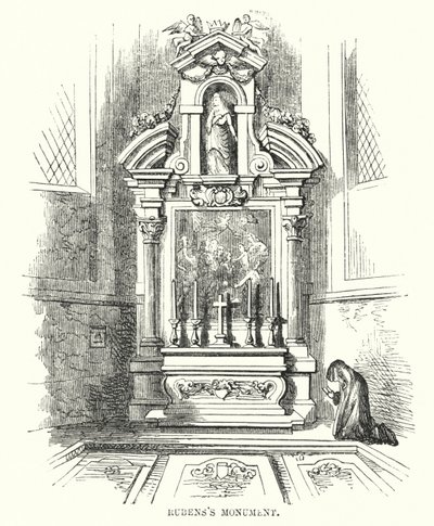 Monument de Rubens (gravure) - Frederick William Fairholt