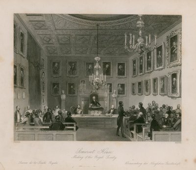 Somerset House, réunion de la Royal Society - Frederick William Fairholt