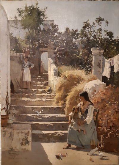 Une scène à Capri - Frederick William Jackson