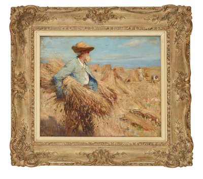 Le temps des récoltes (huile sur toile) - Frederick William Jackson