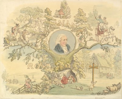 Conception pour une page de titre à la manière de Rowlandson, 1858-1914 - Frederick William Pailthorpe