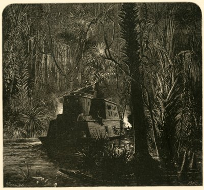 Ascension de la rivière Ocklawaha la nuit, 1872 - Frederick William Quartley