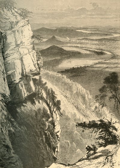 Chattanooga et le Tennessee depuis Lookout Mountain, 1872 - Frederick William Quartley