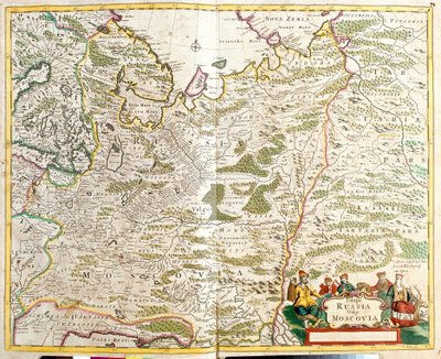 Carte de la Russie, autour de la ville de Moscou - Frederick de Wit