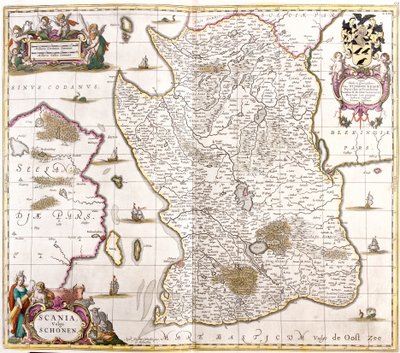 Carte de Scanie, Suède - Frederick de Wit