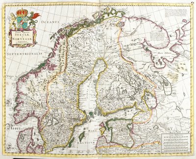 Carte de la Suède et de la Norvège - Frederick de Wit