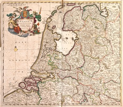 Carte de la Fédération belge (Belgique) (gravure) - Frederick de Wit