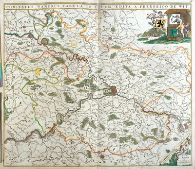 Carte du Comté de Namur (Belgique) - Frederick de Wit