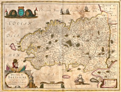 Carte du Duché de Bretagne (France) - Frederick de Wit