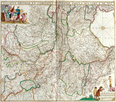 Carte du Duché de Gueldre et du Comté de Zutphen (Allemagne) - Frederick de Wit