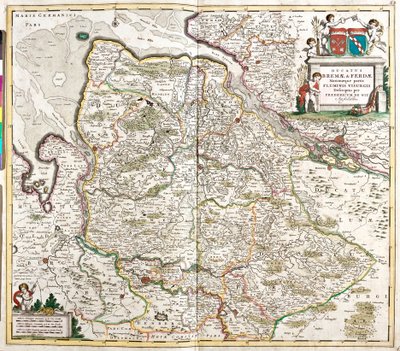 Carte du Duché de Brême et Verden (Allemagne) - Frederick de Wit