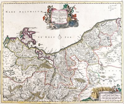 Carte du Duché de Poméranie (Pologne) (gravure) - Frederick de Wit