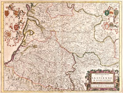 Carte du Gouvernement de Guyenne et Gascogne (France) - Frederick de Wit