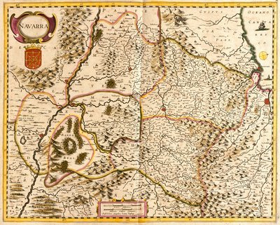 Carte du Royaume de Navarre (France) (gravure) - Frederick de Wit