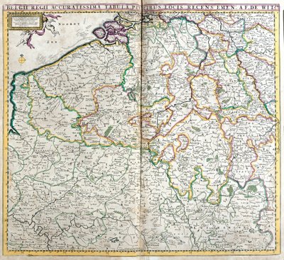 Carte du Royaume des Pays-Bas - Frederick de Wit