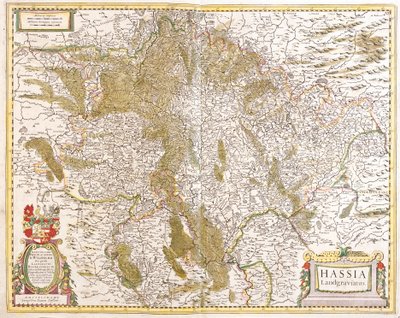 Carte du Landgrave de Hesse, Allemagne - Frederick de Wit