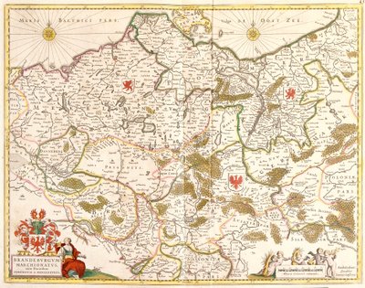 Carte de la Marche de Brandebourg (Allemagne) - Frederick de Wit