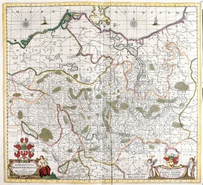 Carte du Margraviat de Brandebourg (Allemagne) (gravure) - Frederick de Wit