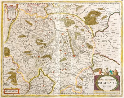 Carte du Palatinat rhénan, Allemagne - Frederick de Wit