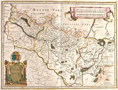 Carte de la Province de Picardie (France) (gravure) - Frederick de Wit