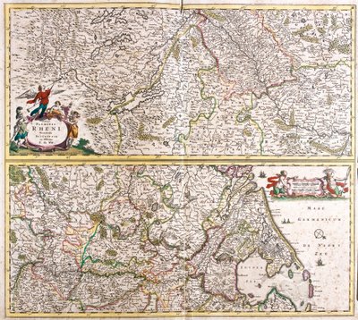 Carte de la Rhénanie, Allemagne - Frederick de Wit