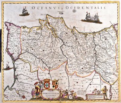 Carte des royaumes du Portugal et de l