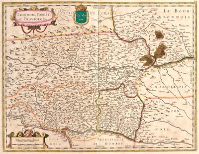 Cartes des territoires de Lyon et Beaujolais (France) - Frederick de Wit