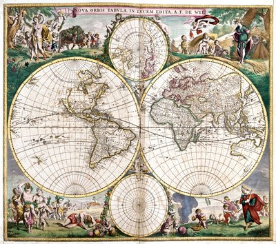 Planisphère du Monde - Frederick de Wit