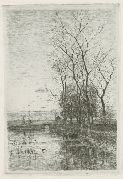 Le petit pont - Fredericus Jacobus van Rossum du Chattel (signed by artist)