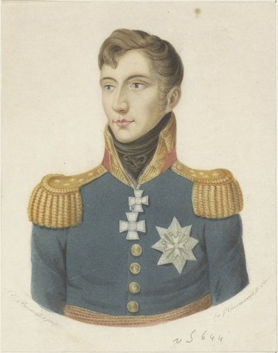 Portrait de Guillaume II, roi des Pays-Bas - Frederik Christiaan Bierweiler