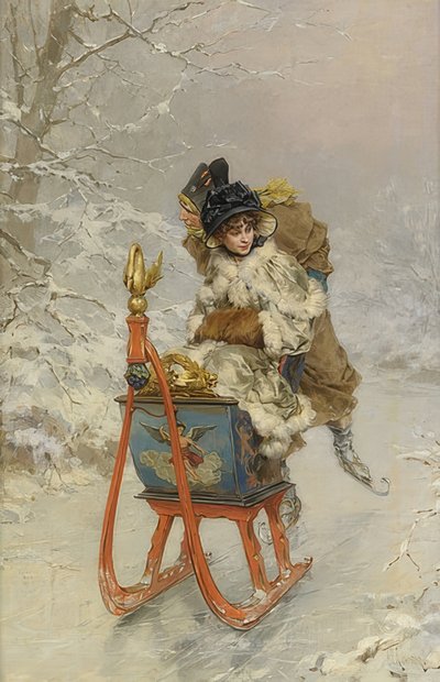 La promenade en traîneau - Frederik Hendrik Kaemmerer