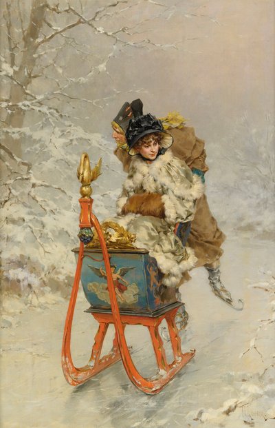 La promenade en luge - Frederik Hendrik Kaemmerer