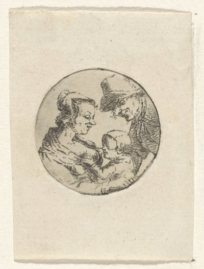 Homme et femme avec enfant - Frederik Hendrik Weissenbruch