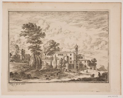 Un bâtiment monastique au milieu d