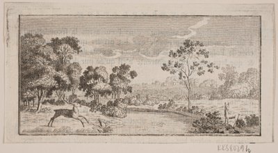 Paysage avec des cerfs - Frederik Ludvig  Bradt