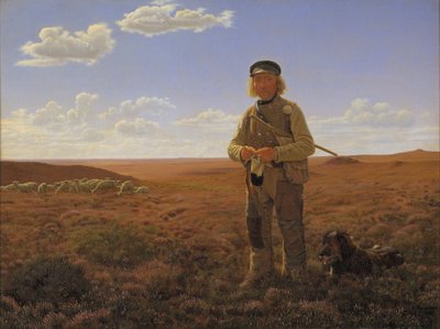 Un berger du Jutland sur les landes - Frederik Vermehren