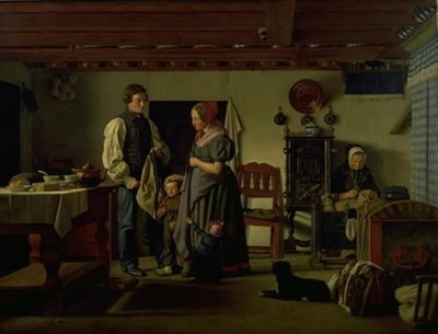 Le soldat de réserve fait ses adieux à sa famille - Frederik Vermehren