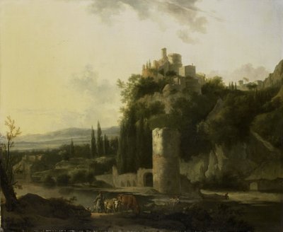 Paysage italien avec tour ronde - Frederik de Moucheron