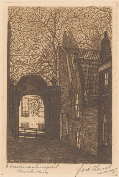 Oudemanhuispoort à Amsterdam - Frederik van der Harst (signed by artist)