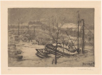 Petit port - Frederika Henriëtte Broeksmit (signed by artist)