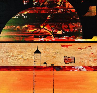 Paysage urbain abstrait et flamboyant - Fredrik Olsen