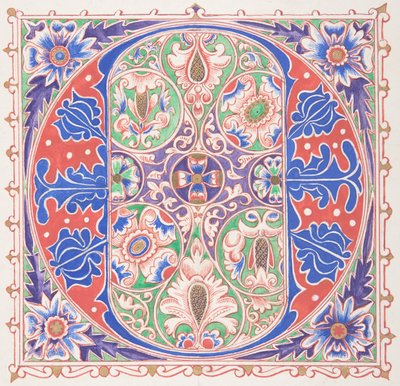 Initiale illuminée O, 1830-62 - Freeman Gage Delamotte