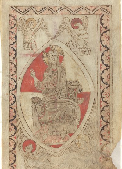 Christ en majesté (recto) - French 12th Century